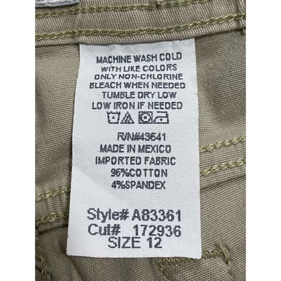 Denim & Company Women's 12 Khaki Pants High Rise Bootcut Elastic Waist Zip Fly - Picture 9 of 10